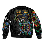 Personalised Panthers Aboriginal Dot Bomber Jacket Go the Mighty Panthers