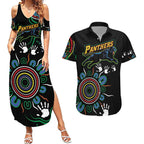 Personalised Panthers Aboriginal Dot Couples Matching Summer Maxi Dress and Hawaiian Shirt Go the Mighty Panthers