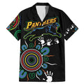Personalised Panthers Aboriginal Dot Family Matching Mermaid Dress and Hawaiian Shirt Go the Mighty Panthers