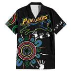Personalised Panthers Aboriginal Dot Family Matching Mermaid Dress and Hawaiian Shirt Go the Mighty Panthers