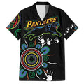 Personalised Panthers Aboriginal Dot Family Matching Summer Maxi Dress and Hawaiian Shirt Go the Mighty Panthers