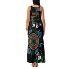 Personalised Panthers Aboriginal Dot Family Matching Tank Maxi Dress and Hawaiian Shirt Go the Mighty Panthers