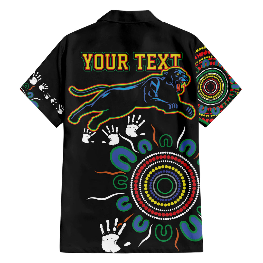 Personalised Panthers Aboriginal Dot Hawaiian Shirt Go the Mighty Panthers
