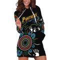 Personalised Panthers Aboriginal Dot Hoodie Dress Go the Mighty Panthers