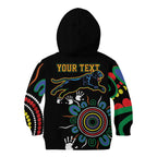 Personalised Panthers Aboriginal Dot Kid Hoodie Go the Mighty Panthers