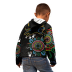 Personalised Panthers Aboriginal Dot Kid Hoodie Go the Mighty Panthers