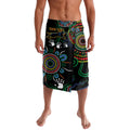 Personalised Panthers Aboriginal Dot Lavalava Go the Mighty Panthers