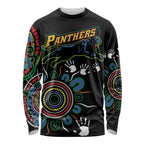 Personalised Panthers Aboriginal Dot Long Sleeve Shirt Go the Mighty Panthers