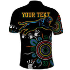 Personalised Panthers Aboriginal Dot Polo Shirt Go the Mighty Panthers