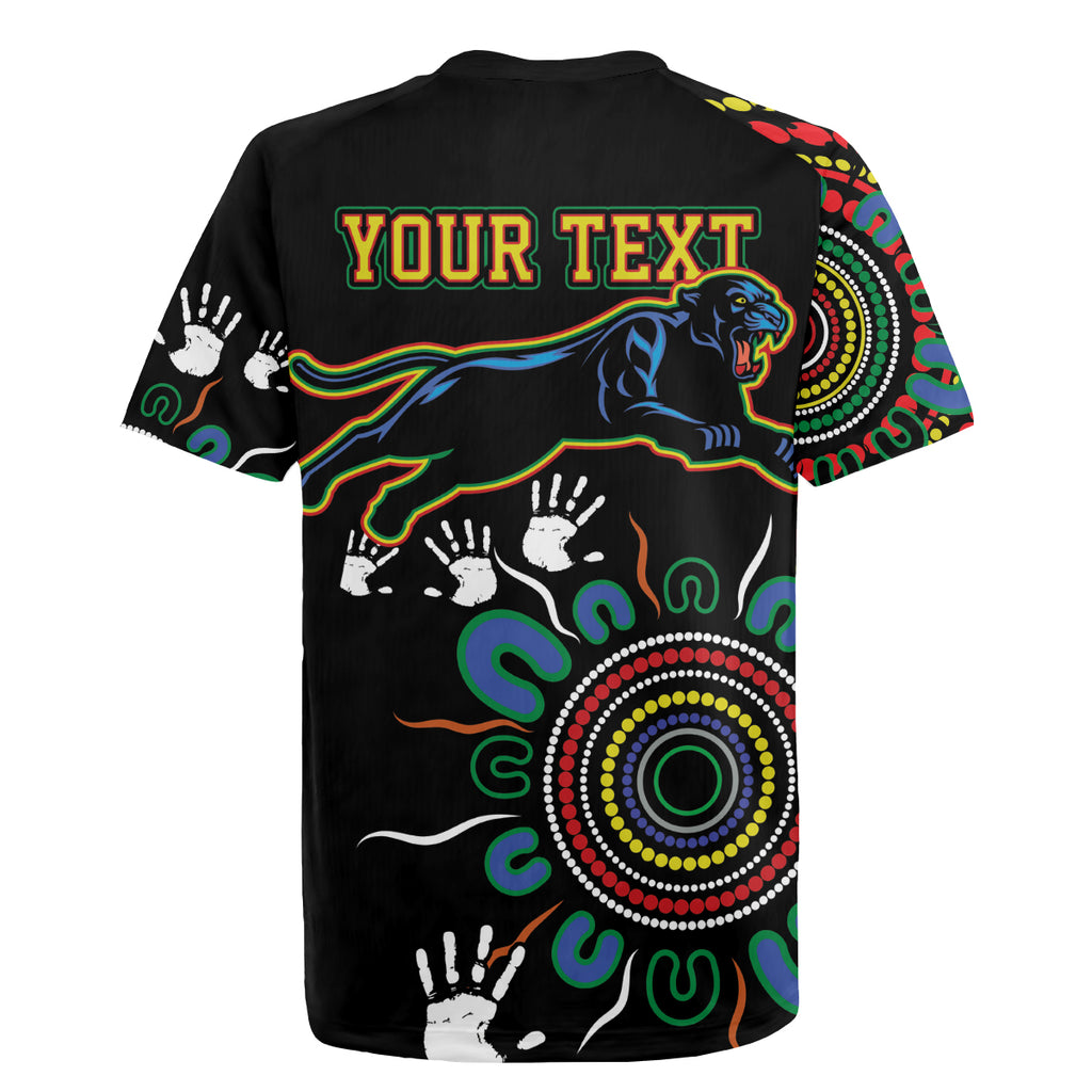 Personalised Panthers Aboriginal Dot Rugby Jersey Go the Mighty Panthers