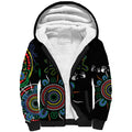 Personalised Panthers Aboriginal Dot Sherpa Hoodie Go the Mighty Panthers