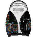 Personalised Panthers Aboriginal Dot Sherpa Hoodie Go the Mighty Panthers