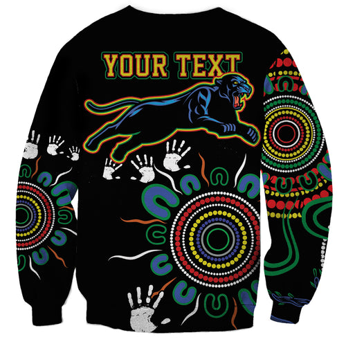 Personalised Panthers Aboriginal Dot Sweatshirt Go the Mighty Panthers