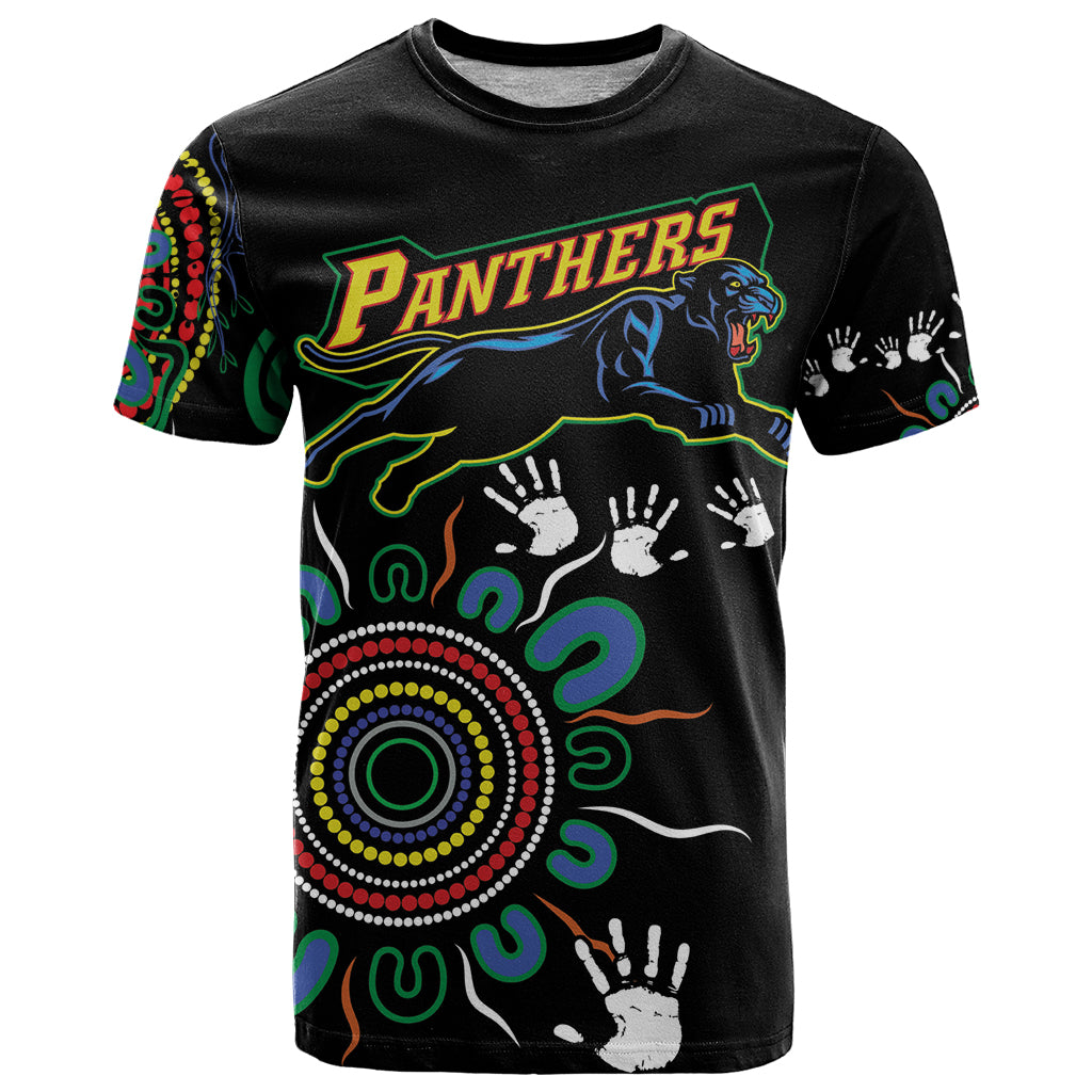 Personalised Panthers Aboriginal Dot T Shirt Go the Mighty Panthers