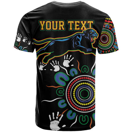 Personalised Panthers Aboriginal Dot T Shirt Go the Mighty Panthers