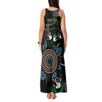 Personalised Panthers Aboriginal Dot Tank Maxi Dress Go the Mighty Panthers