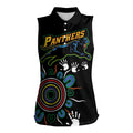 Personalised Panthers Aboriginal Dot Women Sleeveless Polo Shirt Go the Mighty Panthers