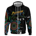 Personalised Panthers Aboriginal Dot Zip Hoodie Go the Mighty Panthers