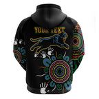 Personalised Panthers Aboriginal Dot Zip Hoodie Go the Mighty Panthers