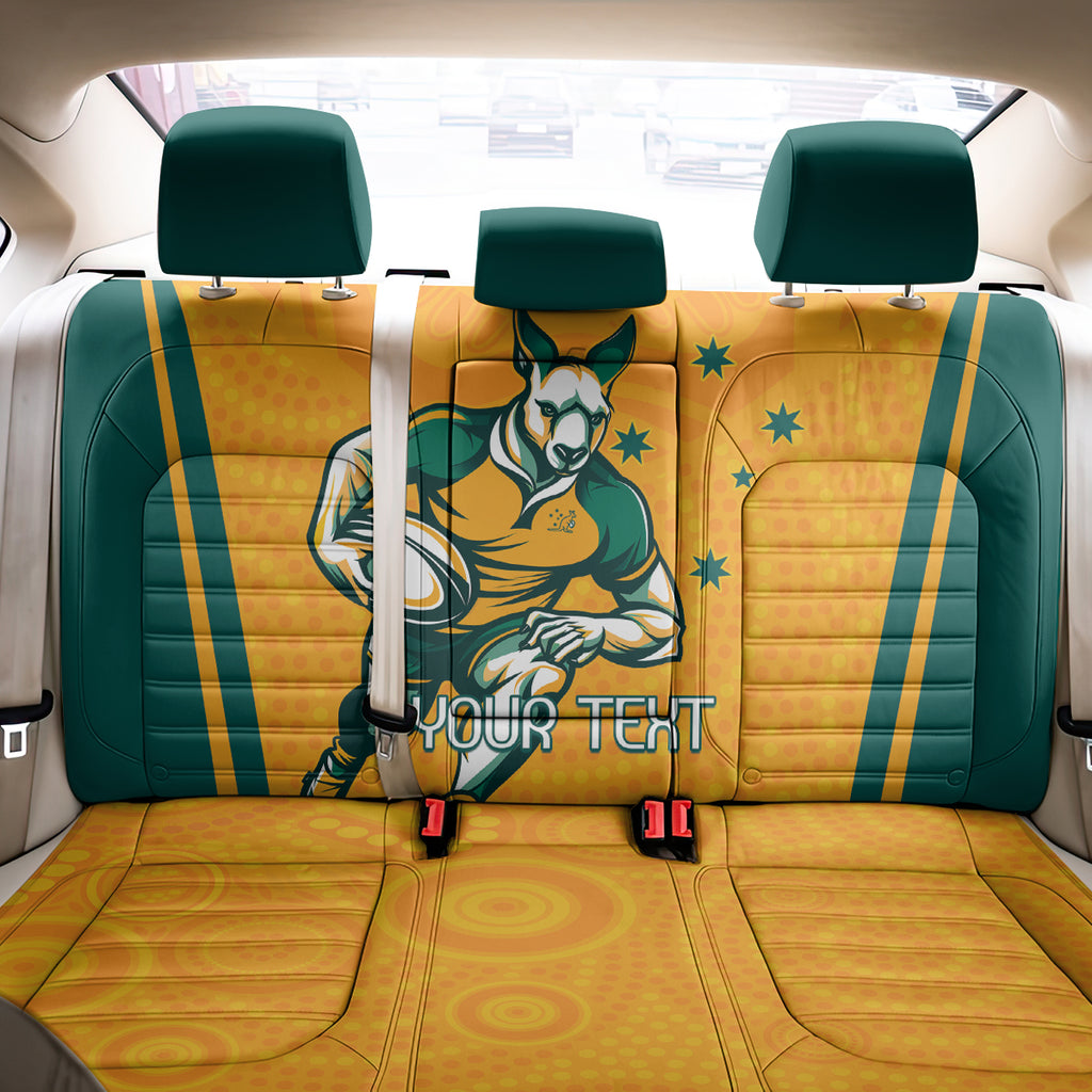 Custom Australia Rugby Back Car Seat Cover Wallabies Mascots Sporty Version