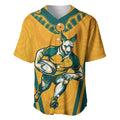 Custom Australia Rugby Baseball Jersey Wallabies Mascots Sporty Version
