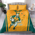Custom Australia Rugby Bedding Set Wallabies Mascots Sporty Version