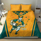 Custom Australia Rugby Bedding Set Wallabies Mascots Sporty Version