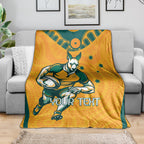 Custom Australia Rugby Blanket Wallabies Mascots Sporty Version