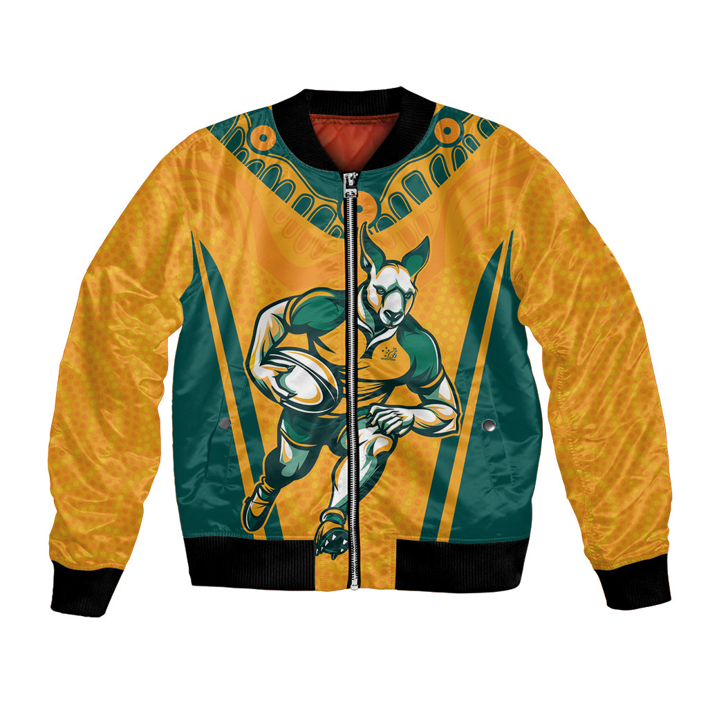 Custom Australia Rugby Bomber Jacket Wallabies Mascots Sporty Version