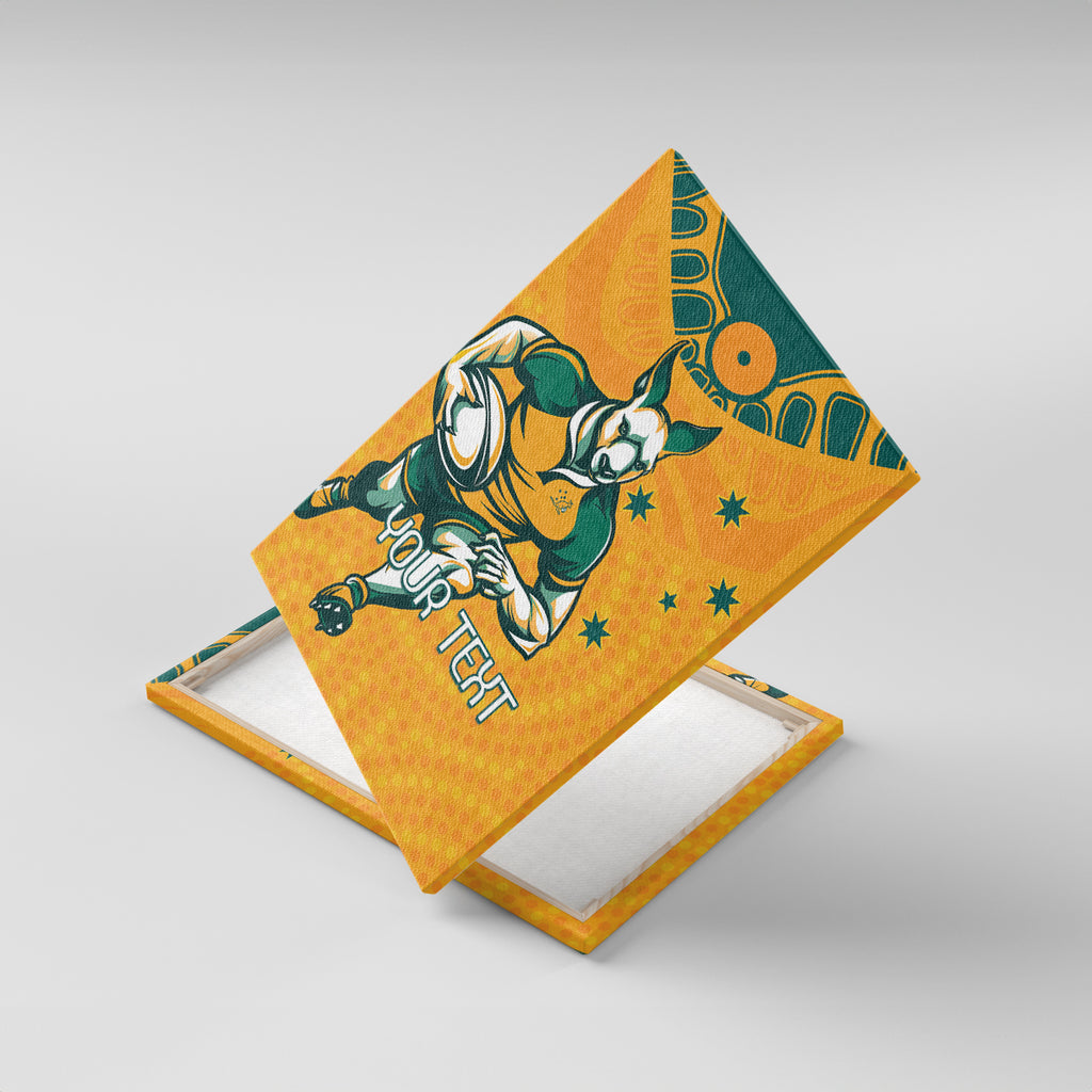 Custom Australia Rugby Canvas Wall Art Wallabies Mascots Sporty Version