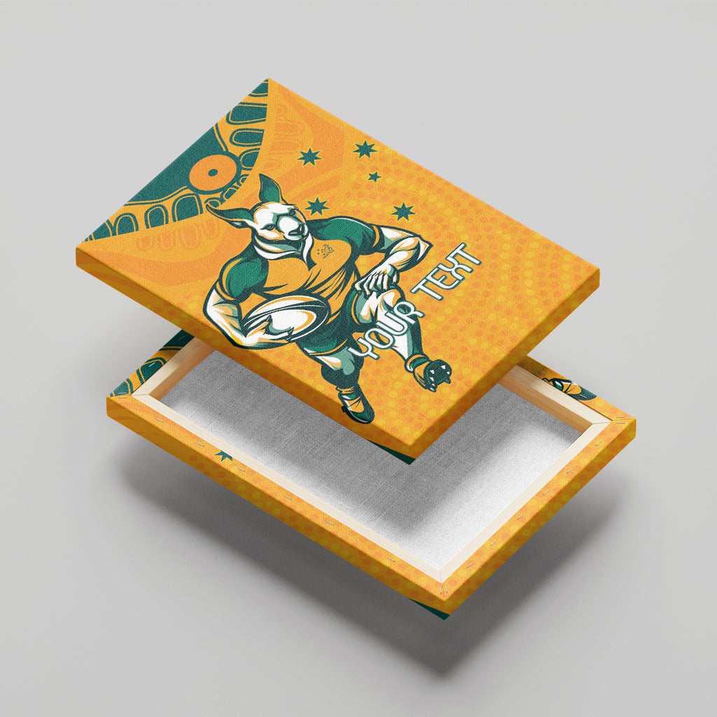 Custom Australia Rugby Canvas Wall Art Wallabies Mascots Sporty Version