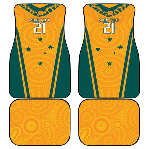 Custom Australia Rugby Car Mats Wallabies Mascots Sporty Version