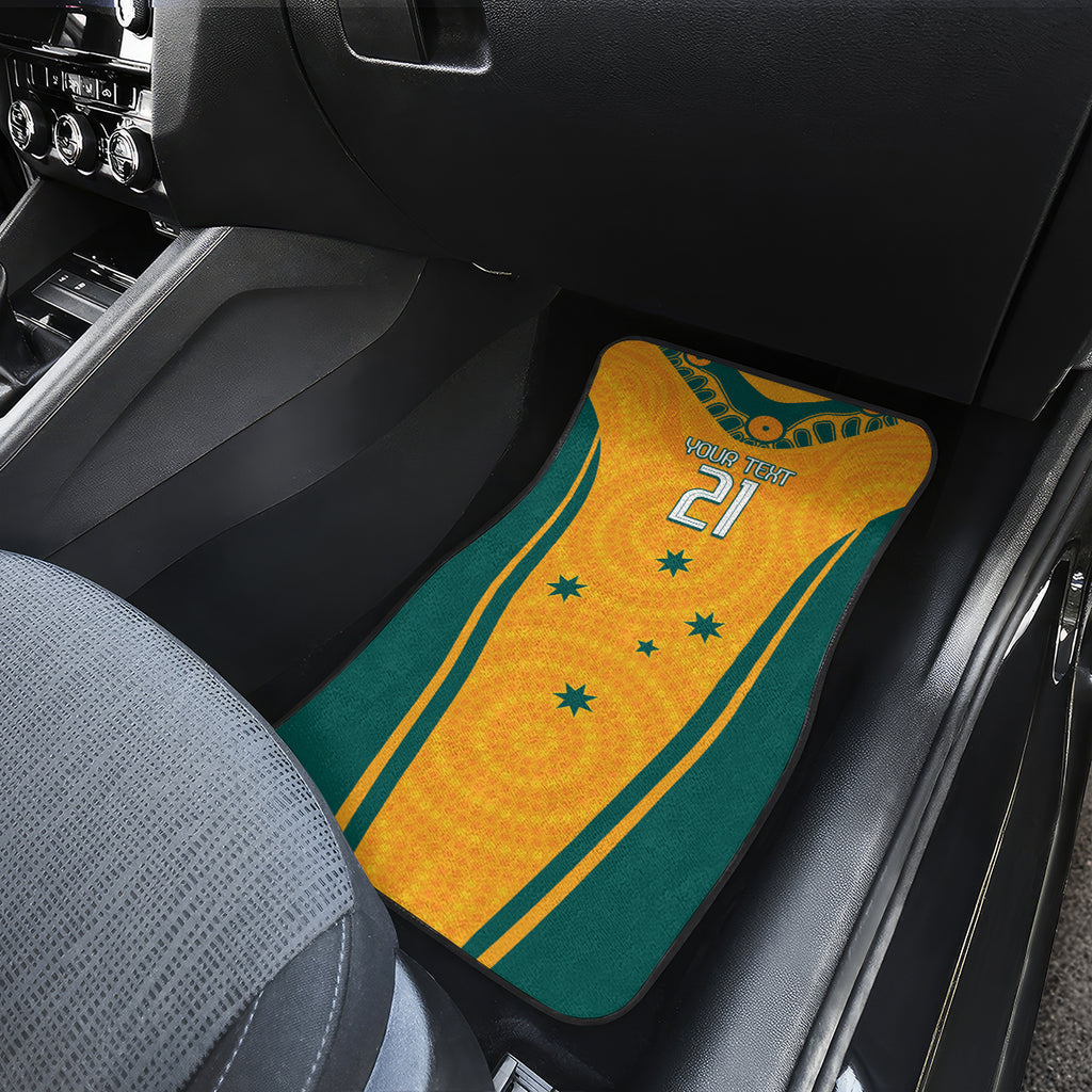 Custom Australia Rugby Car Mats Wallabies Mascots Sporty Version