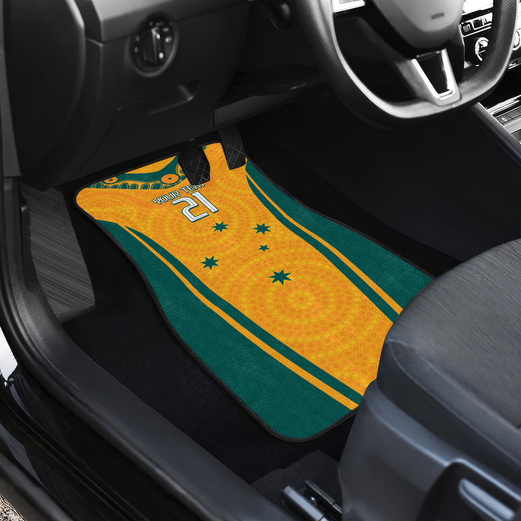 Custom Australia Rugby Car Mats Wallabies Mascots Sporty Version
