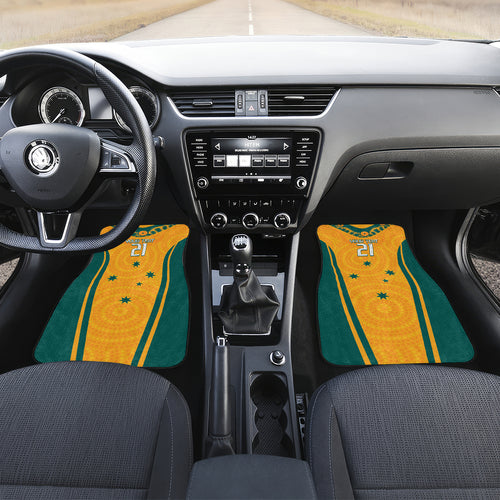 Custom Australia Rugby Car Mats Wallabies Mascots Sporty Version