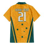 Custom Australia Rugby Family Matching Mermaid Dress and Hawaiian Shirt Wallabies Mascots Sporty Version
