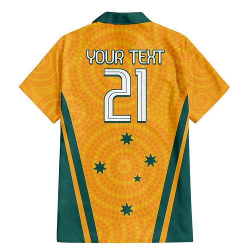 Custom Australia Rugby Family Matching Mermaid Dress and Hawaiian Shirt Wallabies Mascots Sporty Version