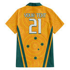 Custom Australia Rugby Family Matching Puletasi and Hawaiian Shirt Wallabies Mascots Sporty Version