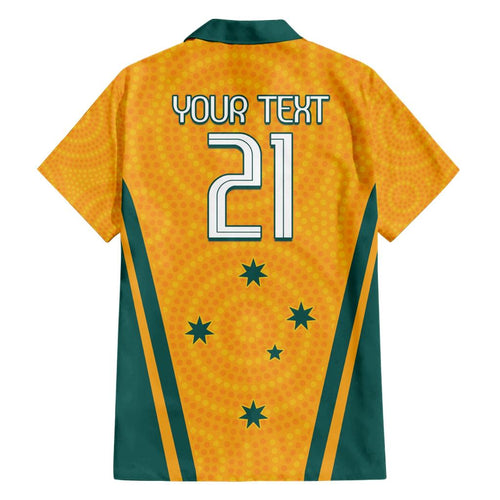 Custom Australia Rugby Family Matching Short Sleeve Bodycon Dress and Hawaiian Shirt Wallabies Mascots Sporty Version