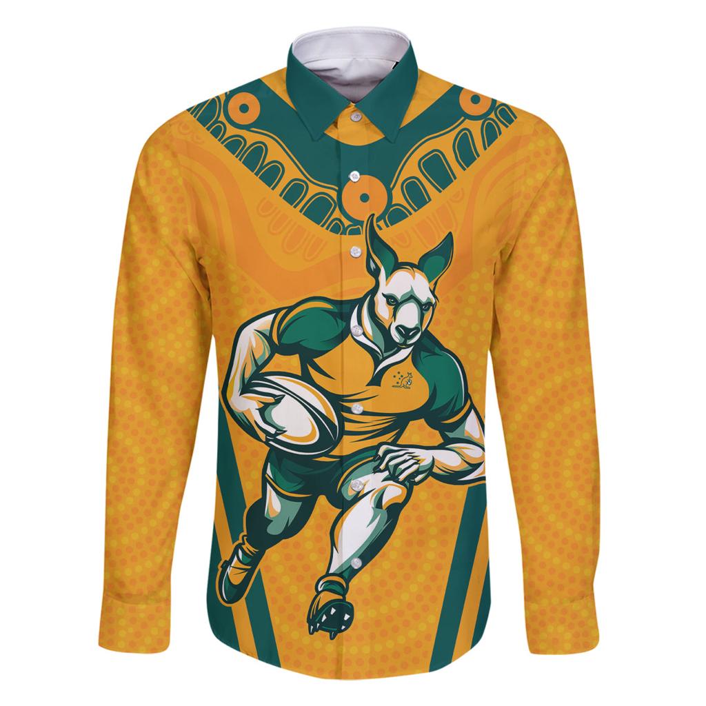 Custom Australia Rugby Family Matching Summer Maxi Dress and Hawaiian Shirt Wallabies Mascots Sporty Version