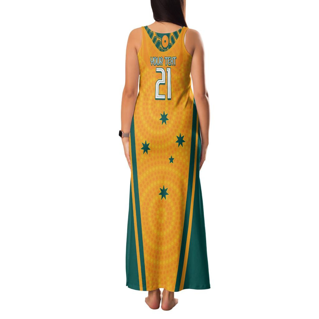 Custom Australia Rugby Family Matching Tank Maxi Dress and Hawaiian Shirt Wallabies Mascots Sporty Version