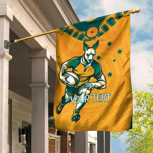 Custom Australia Rugby Garden Flag Wallabies Mascots Sporty Version