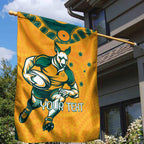 Custom Australia Rugby Garden Flag Wallabies Mascots Sporty Version