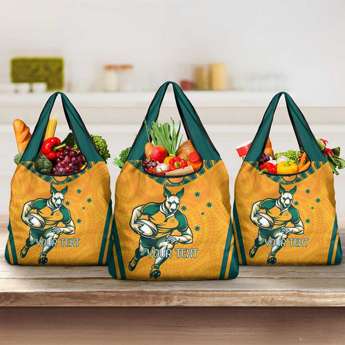 Custom Australia Rugby Grocery Bag Wallabies Mascots Sporty Version