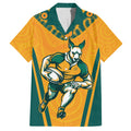 Custom Australia Rugby Hawaiian Shirt Wallabies Mascots Sporty Version