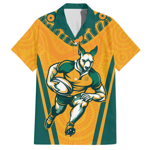 Custom Australia Rugby Hawaiian Shirt Wallabies Mascots Sporty Version