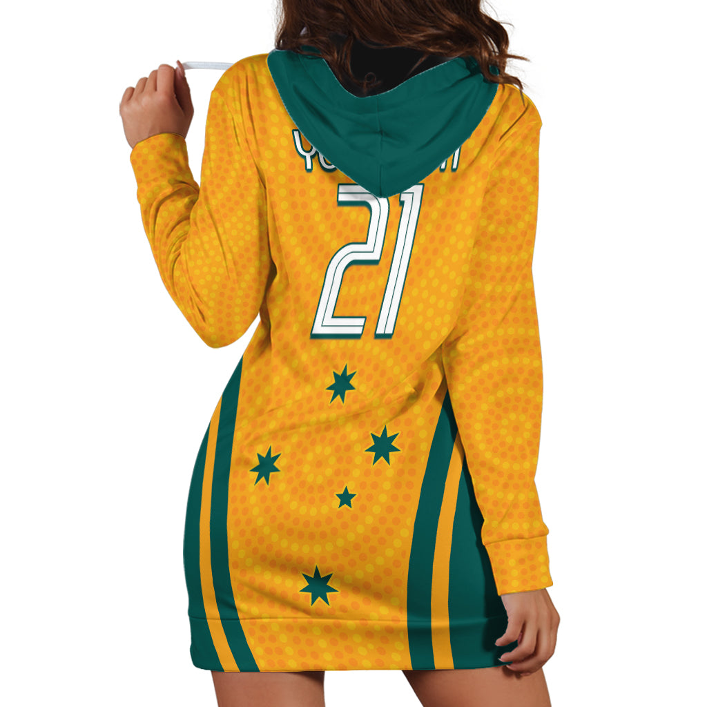 Custom Australia Rugby Hoodie Dress Wallabies Mascots Sporty Version