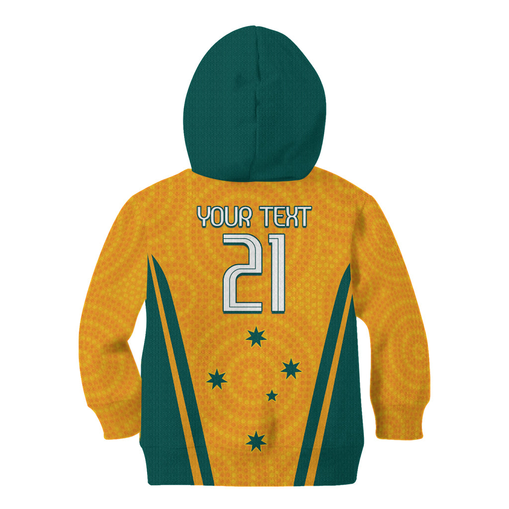 Custom Australia Rugby Kid Hoodie Wallabies Mascots Sporty Version