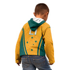 Custom Australia Rugby Kid Hoodie Wallabies Mascots Sporty Version