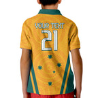 Custom Australia Rugby Kid Polo Shirt Wallabies Mascots Sporty Version